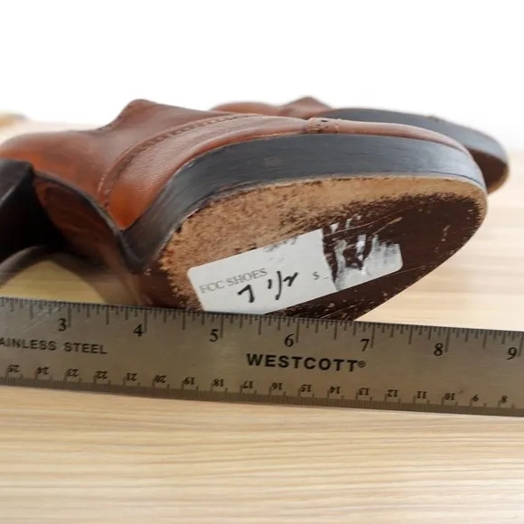 Platform Oxford Brogue Shoes Women 7.5 M STUART WEITZMAN Chocolate Lace Up VTG