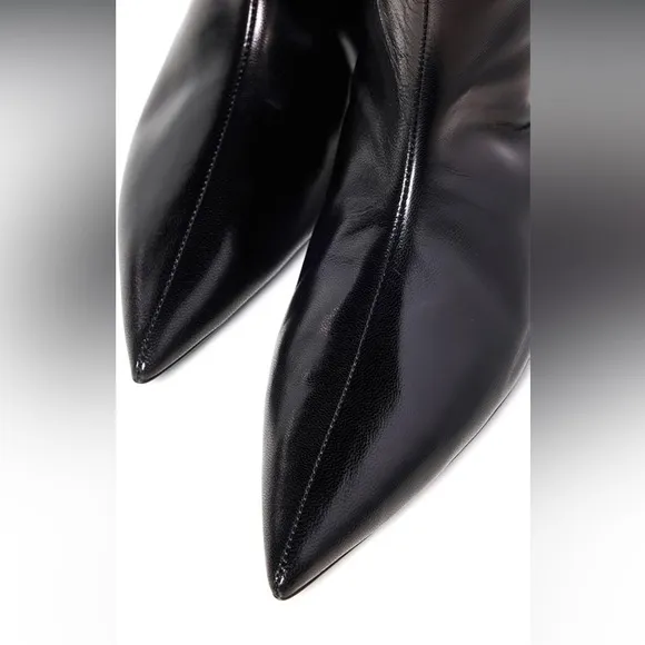 Pointed Toe Kitten Heel Mid Calf Boots Comfort Sexy Pull On Wide Calf