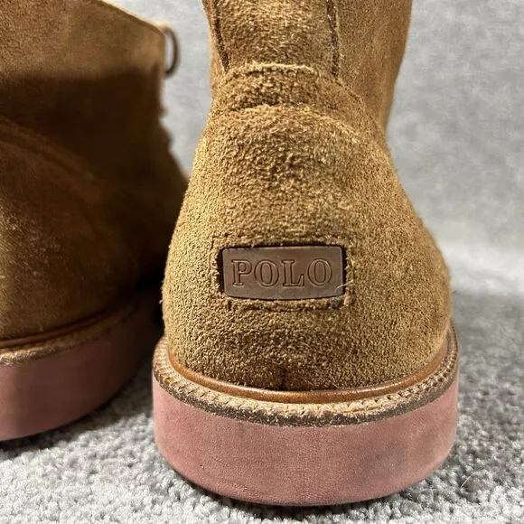 Polo Ralph Lauren Chukka Boots Torngtn C Nt Leather Suede Tan Brown Mens Size 12