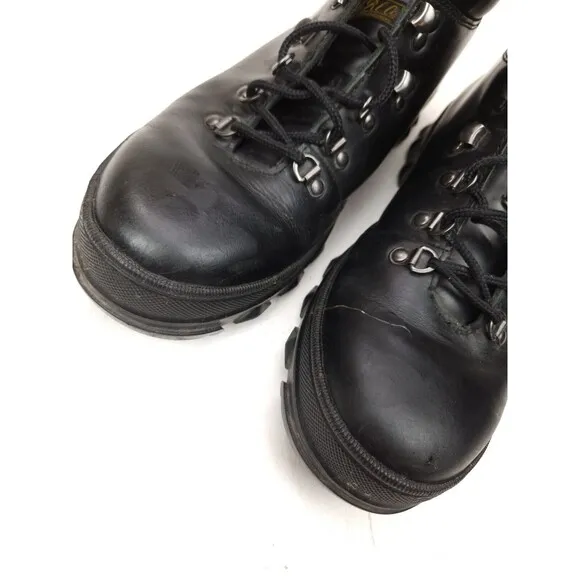 Polo Ralph Lauren Men's Hainsworth Black Leather Ankle Lace Boots Size 11 D