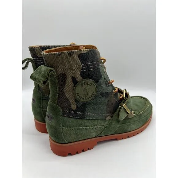 Polo Ralph Lauren Polo Country Green Ranger Camo Ankle Boots Mens Size 9.5 NEW🛒