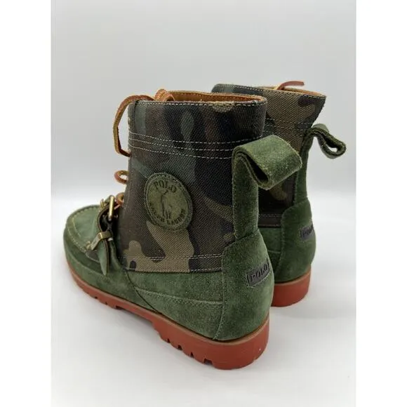 Polo Ralph Lauren Polo Country Green Ranger Camo Ankle Boots Mens Size 9.5 NEW🛒