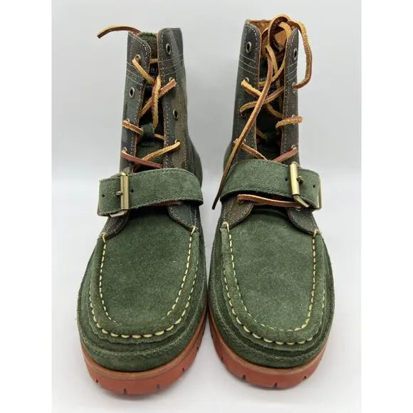 Polo Ralph Lauren Polo Country Green Ranger Camo Ankle Boots Mens Size 9.5 NEW🛒
