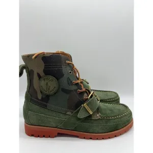 Polo Ralph Lauren Polo Country Green Ranger Camo Ankle Boots Mens Size 9.5 NEW🛒