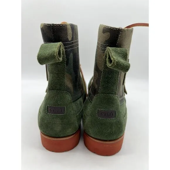Polo Ralph Lauren Polo Country Green Ranger Camo Ankle Boots Mens Size 9.5 NEW🛒