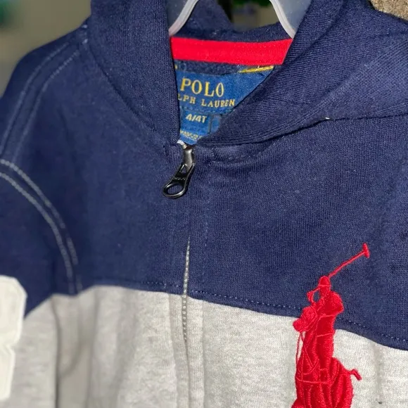 Polo Ralph Lauren Toddler Boys Zip up hoodie SZ 4T
