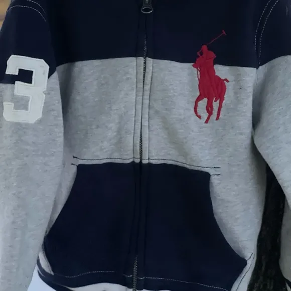 Polo Ralph Lauren Toddler Boys Zip up hoodie SZ 4T