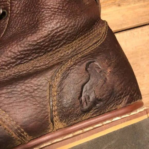 Potrillo Brown Leather Men's Work Boots Made in Mexico Size 7.5