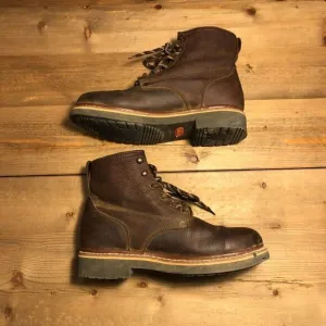 Potrillo Brown Leather Men's Work Boots Made in Mexico Size 7.5