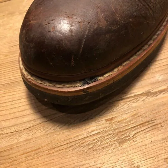 Potrillo Brown Leather Men's Work Boots Made in Mexico Size 7.5