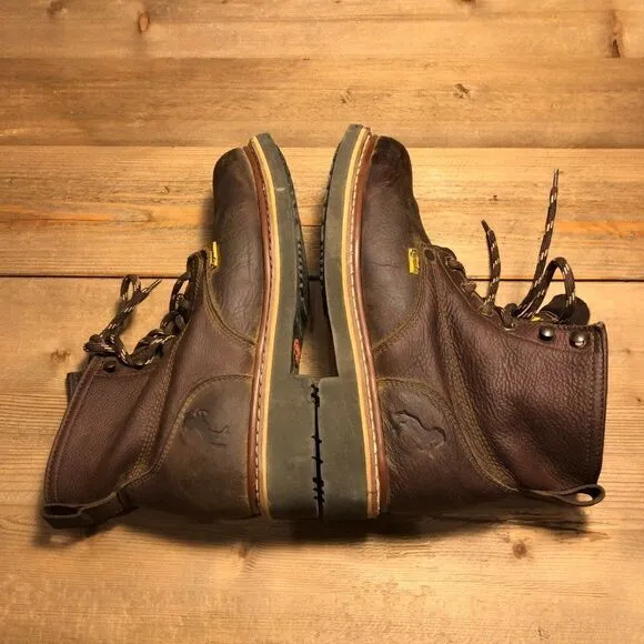 Potrillo Brown Leather Men's Work Boots Made in Mexico Size 7.5