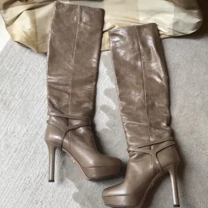 Prada leather tall boots