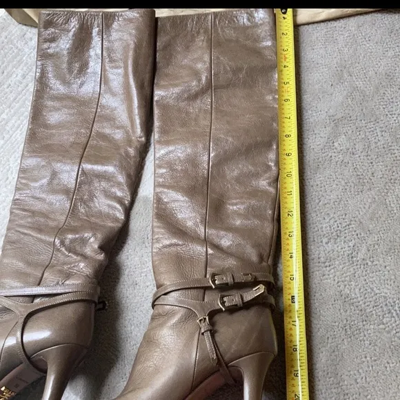 Prada leather tall boots
