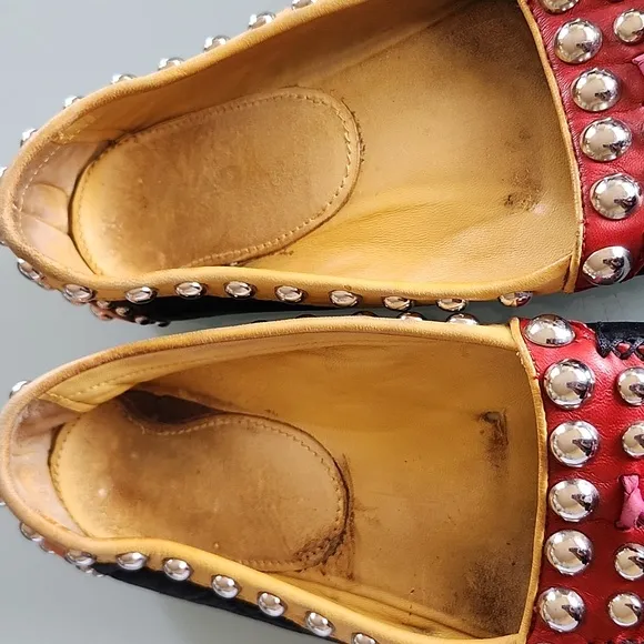 Prada Stuuded Tassel Slip-on Loafers