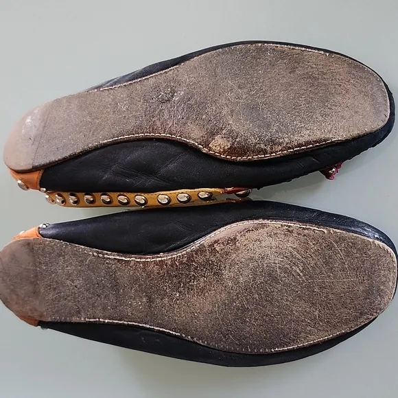 Prada Stuuded Tassel Slip-on Loafers