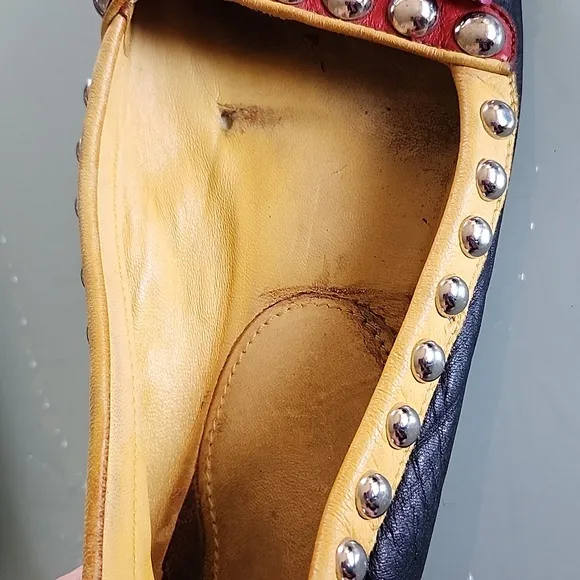 Prada Stuuded Tassel Slip-on Loafers