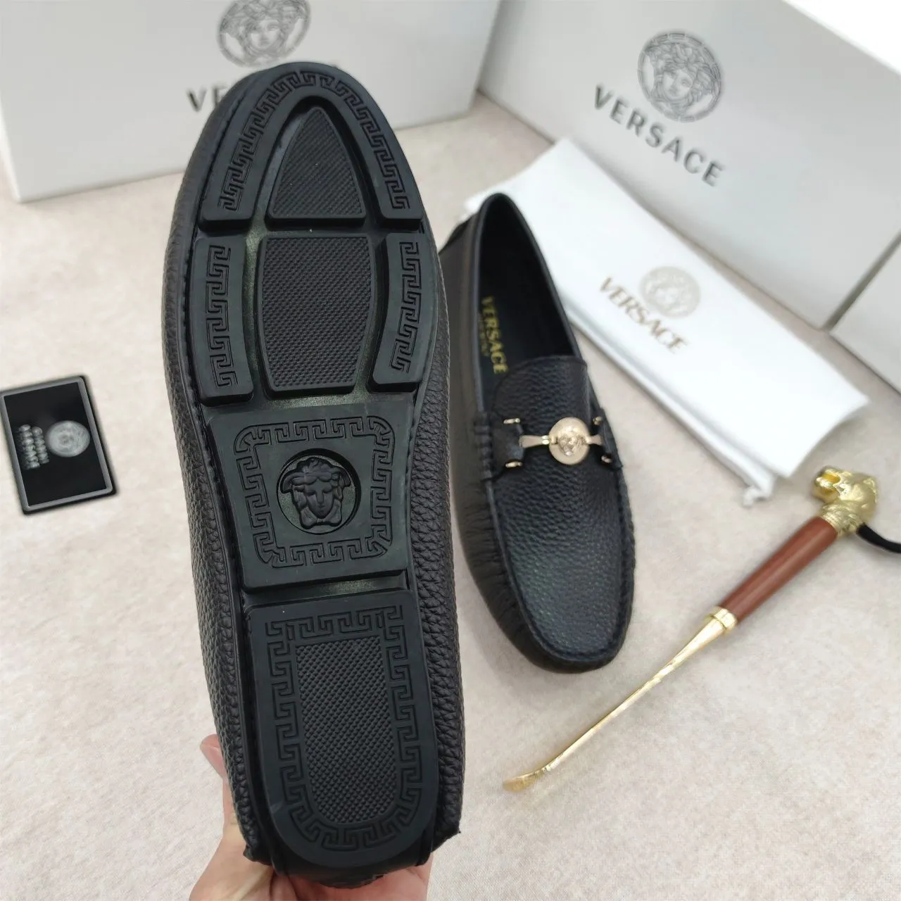Premium Medusa Medallion Men’s Loafers
