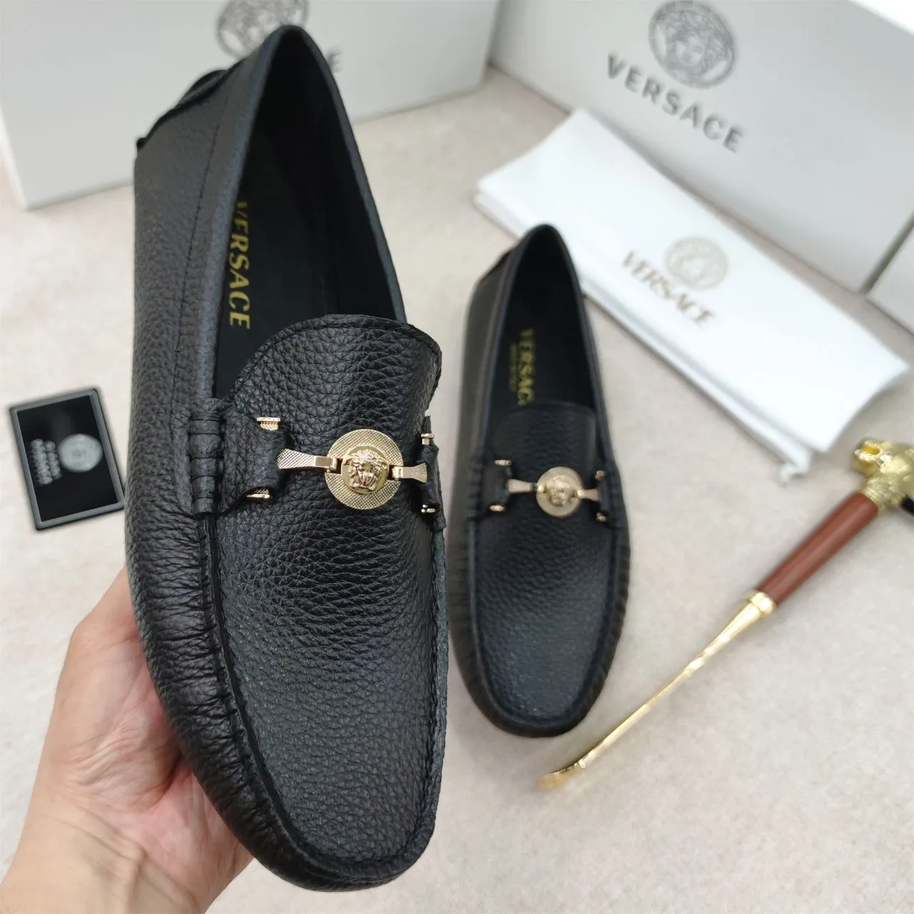 Premium Medusa Medallion Men’s Loafers