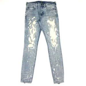 PRPS Stretch Windsor Tapered Skinny Fit Jeans Pants 32x34 Bleach Paint B30