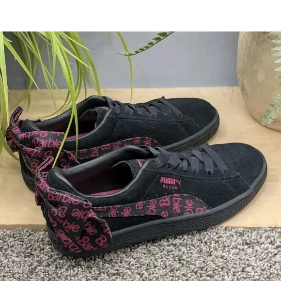 Puma Barbie Collab  Youth Size 4.5 Sparkled Platform Casual Sneakers  Shoes