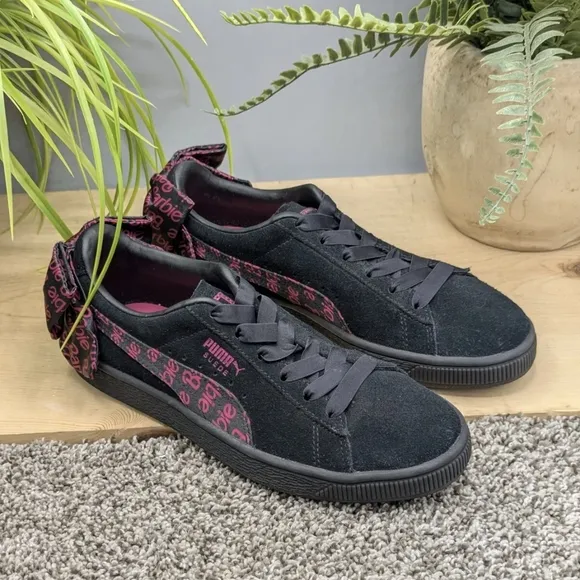 Puma Barbie Collab  Youth Size 4.5 Sparkled Platform Casual Sneakers  Shoes