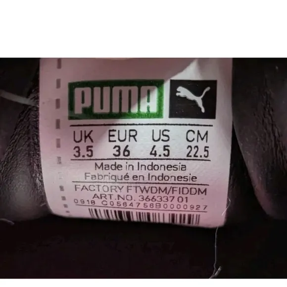 Puma Barbie Collab  Youth Size 4.5 Sparkled Platform Casual Sneakers  Shoes