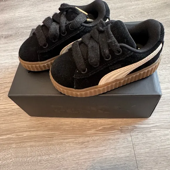 Puma Fenty Black and Brown Sneakers with Platform Sole