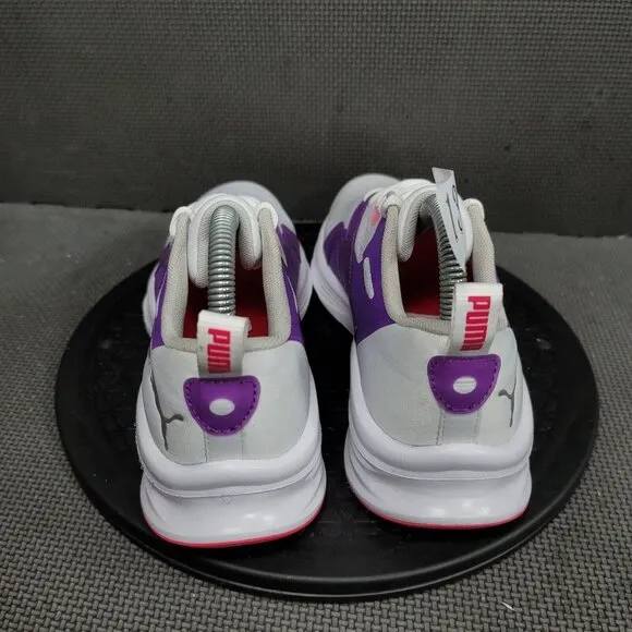 Puma Hybrid Fuego Running Shoes Youth Sz 7 White Purple Athletic Trainers