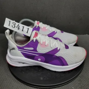 Puma Hybrid Fuego Running Shoes Youth Sz 7 White Purple Athletic Trainers