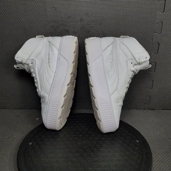 Puma Karmen Rebelle Mid Platform Shoes Youth Sz 6.5 White Sneakers Trainers