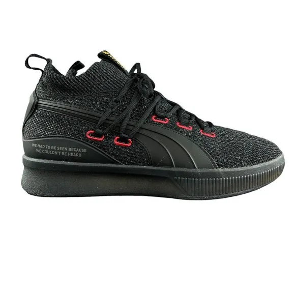 Puma Men's Clyde Court Reform Black Red Basketball Shoes Sizes 10 - 11.5