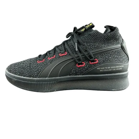 Puma Men's Clyde Court Reform Black Red Basketball Shoes Sizes 10 - 11.5