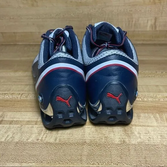 Puma Power Race BMW MS SL 304636 02 Blue White Leather Casual Shoes Men Size 12
