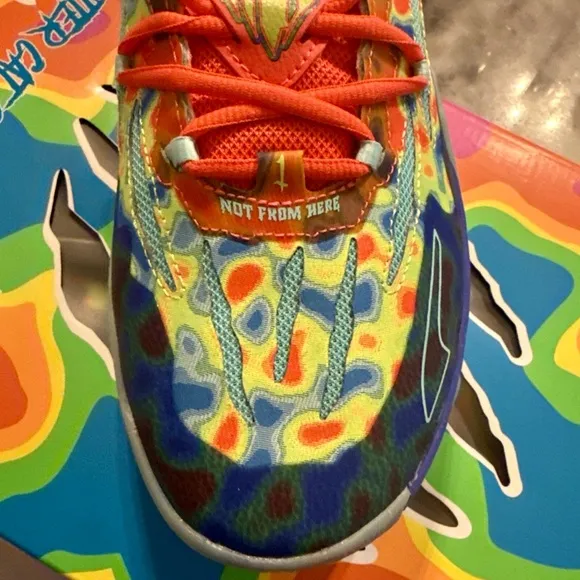 Puma Red and Blue Athletic Shoes Dynamic Design