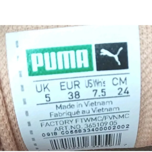 Puma Suede Platform Animal Shoes Womens 7.5 Sneaker Coral-Silver
