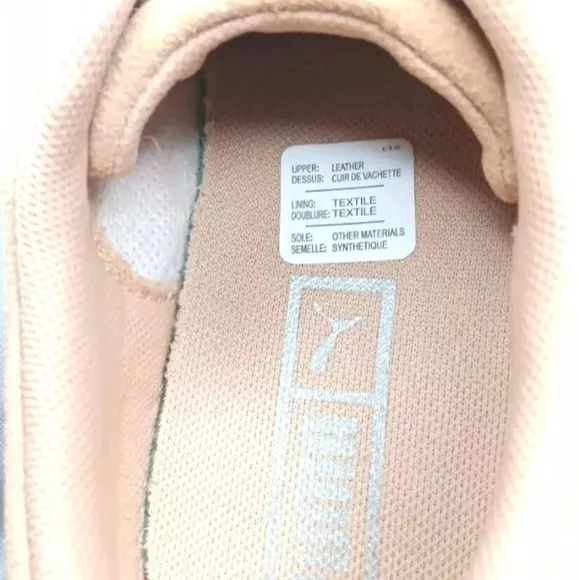 Puma Suede Platform Animal Shoes Womens 7.5 Sneaker Coral-Silver