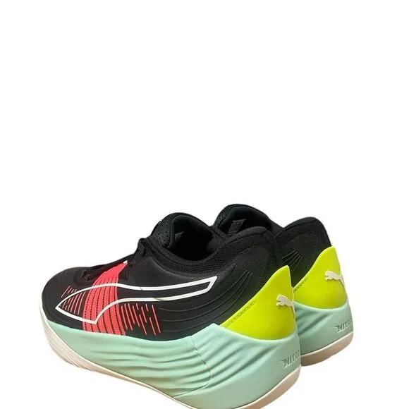 Puma Fusion Nitro Men’s Size 11.5-12 Basketball Shoe Black White Sneaker Trainer