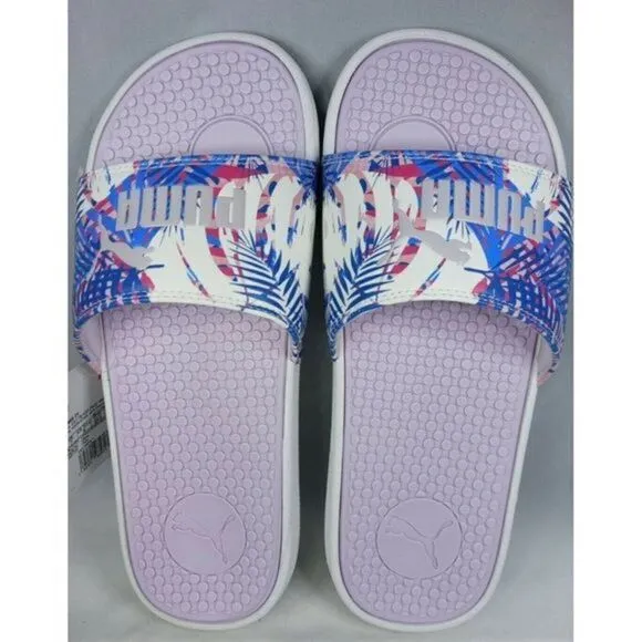 PUMA Women's Size 9 Cool Cat Sport Mauve Daze Slide Purpl/‎ White Sandals  NWT