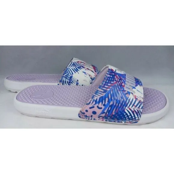 PUMA Women's Size 9 Cool Cat Sport Mauve Daze Slide Purpl/‎ White Sandals  NWT