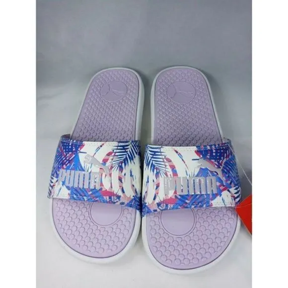PUMA Women's Size 9 Cool Cat Sport Mauve Daze Slide Purpl/‎ White Sandals  NWT
