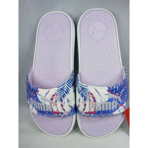 PUMA Women's Size 9 Cool Cat Sport Mauve Daze Slide Purpl/‎ White Sandals  NWT