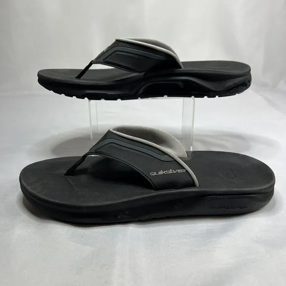 Quiksilver Mathodic Recovery Sandals, Black, Men's 10 M