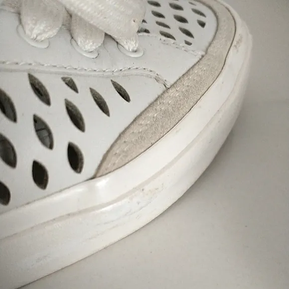 Rag &amp; Bone Army Genuine Leather Perforated Low-Top Sneakers