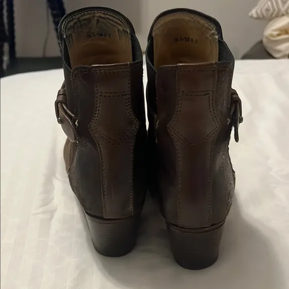 Rag &amp; Bone Brown Ankle Boots with Buckle Closure