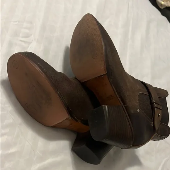 Rag &amp; Bone Brown Ankle Boots with Buckle Closure