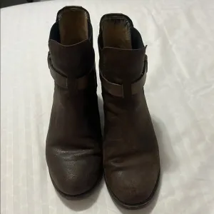 Rag &amp; Bone Brown Ankle Boots with Buckle Closure