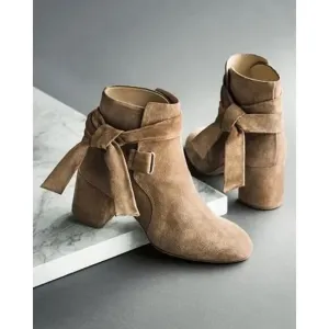 Rag &amp; Bone Dalia Ankle-Tie Suede Ankle Boots 38