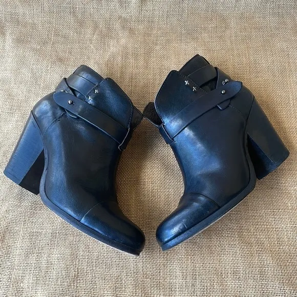 Rag &amp; Bone Harrow boots black Ankle Leather Size 38 Box