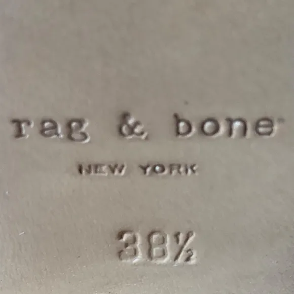 rag &amp; bone White Ivory Croc Leather Harrow Boots