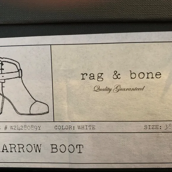 rag &amp; bone White Ivory Croc Leather Harrow Boots